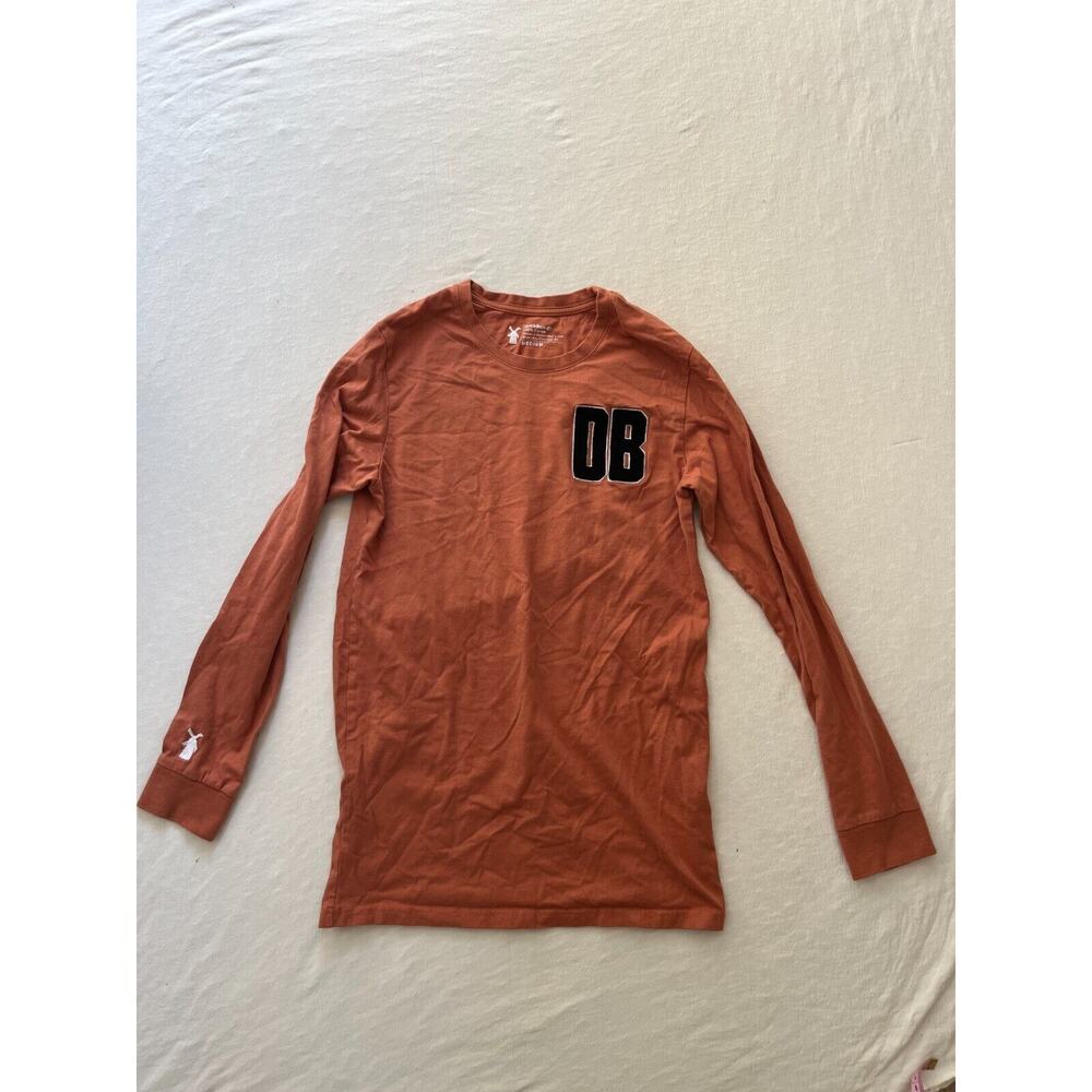 Dutch Bros Coffee Shirt Women M Long Sleeve Orange/brown
